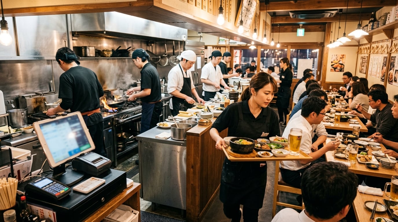 飲食店の勤怠管理|厨房とホールのシフト交代、ピークタイムでも打刻漏れを防ぐ方法